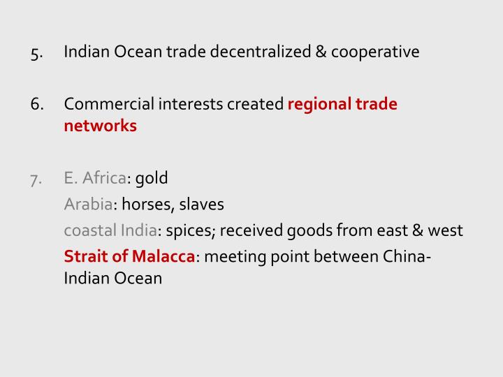 Indian ocean trade system
