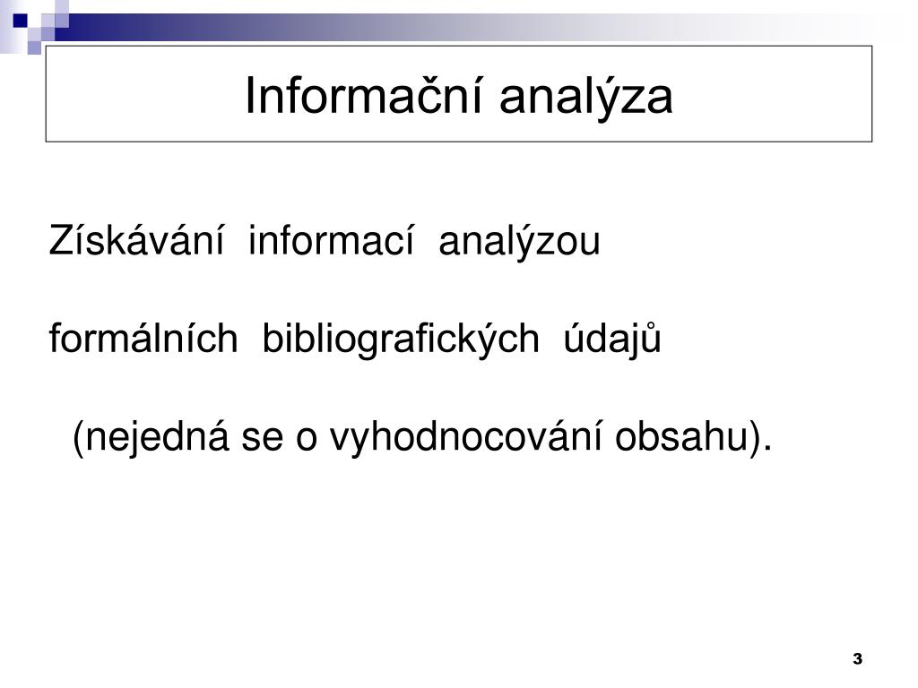 Ppt Zpracov N Informac A Znalost Informa N A Cita N Anal Za