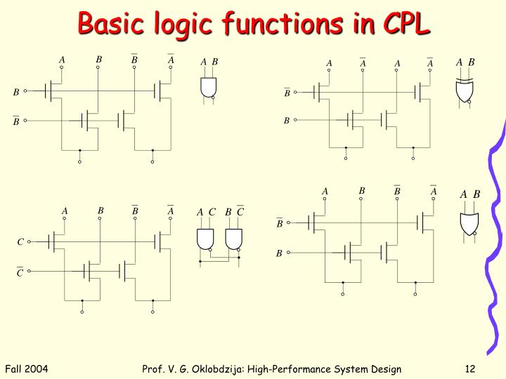PPT Dynamic and PassTransistor Logic PowerPoint Presentation ID