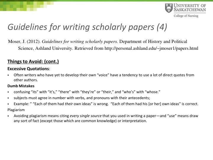 writing a scholarly paper writing a scholarly paper