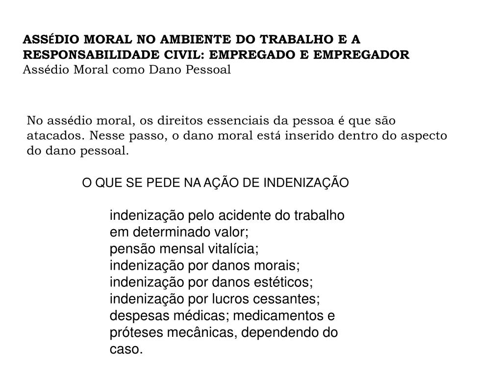 Qual O Valor Da Indenização Por Danos Morais No Trabalho Trabalhador