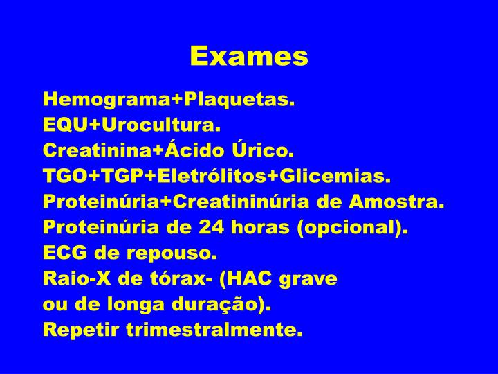 Exames tgo e tgp