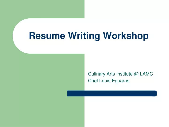 resume writing powerpoint presentation