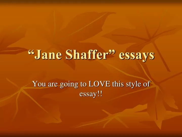 schaffer essay Need essay sample on jane schaffer we will write a cheap essay sample on jane schaffer specifically for you for only $1290/page. schaffer essay Need essay sample on jane schaffer we will write a cheap essay sample on jane schaffer specifically for you for only $1290/page.