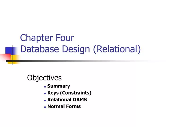 relational database summary 2 agenda 1 session overview 5 summary and conclusion 2 er and eer to relational mapping 3 database design methodology and uml 4 mapping relational design to er/eer case study. relational database summary 2 agenda 1 session overview 5 summary and conclusion 2 er and eer to relational mapping 3 database design methodology and uml 4 mapping relational design to er/eer case study.