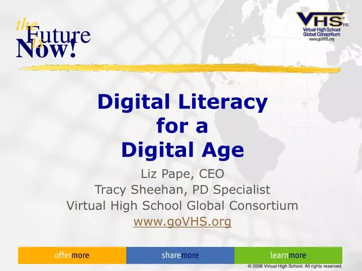 PPT Digital Literacy for a Digital Age PowerPoint Presentation, free