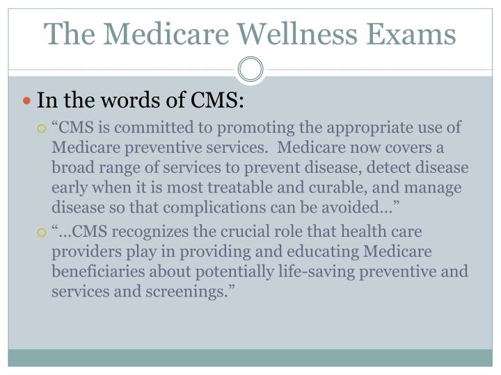 PPT The Medicare Wellness Exam PowerPoint Presentation ID3604900