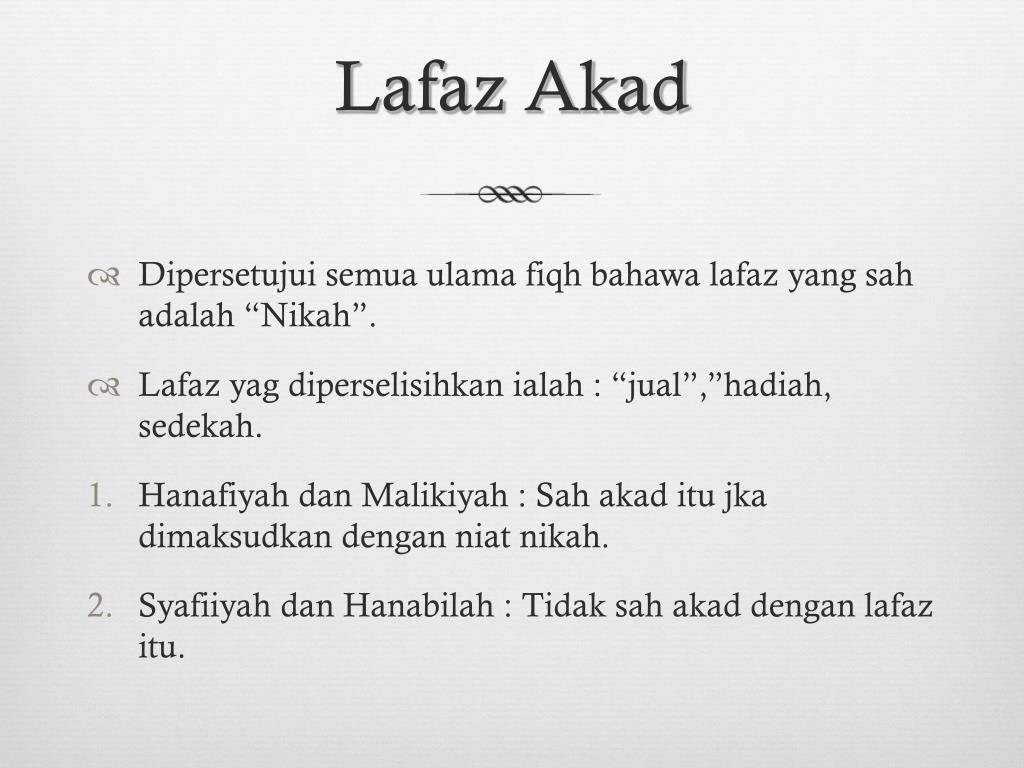Lafaz Akad Nikah Selangor : Ketika majlis akad nikah, saya tidak duduk