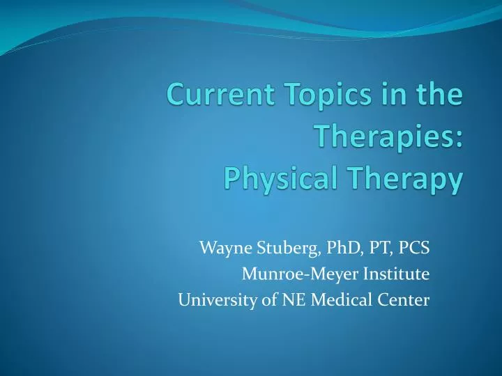 physical therapists research topics