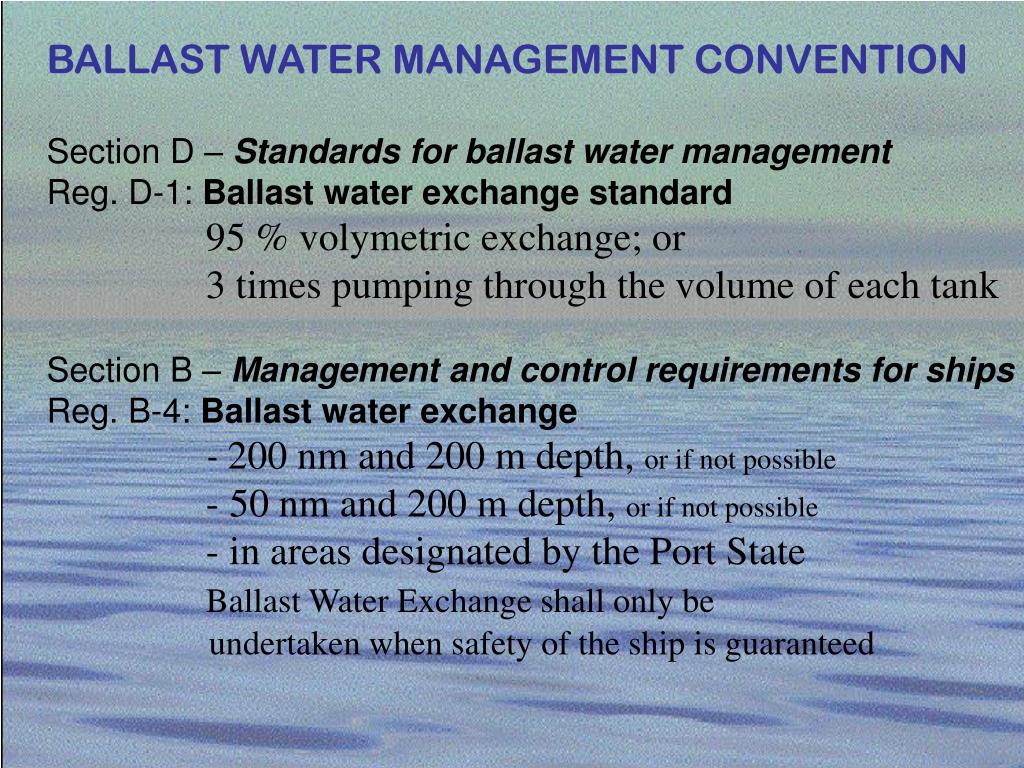 Ballast Water Exchange Flow Through Method at Rebecca Spataro blog