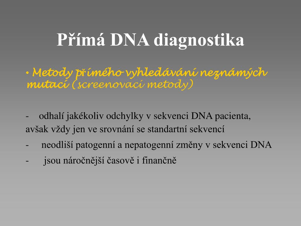 PPT - DNA diagnostika PowerPoint Presentation, free download - ID:3607193