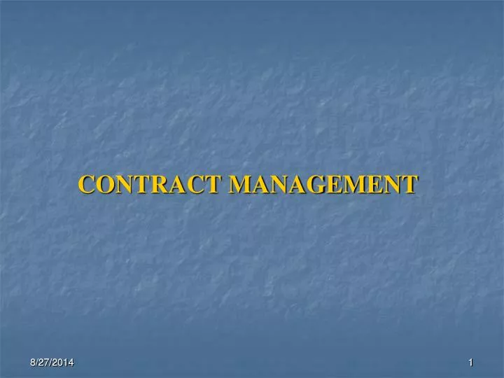 PPT - CONTRACT MANAGEMENT PowerPoint Presentation, free download - ID ...