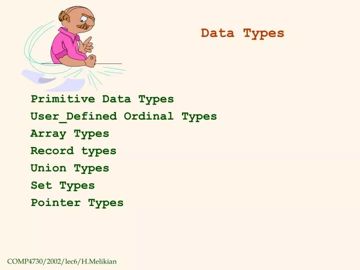 data types n.