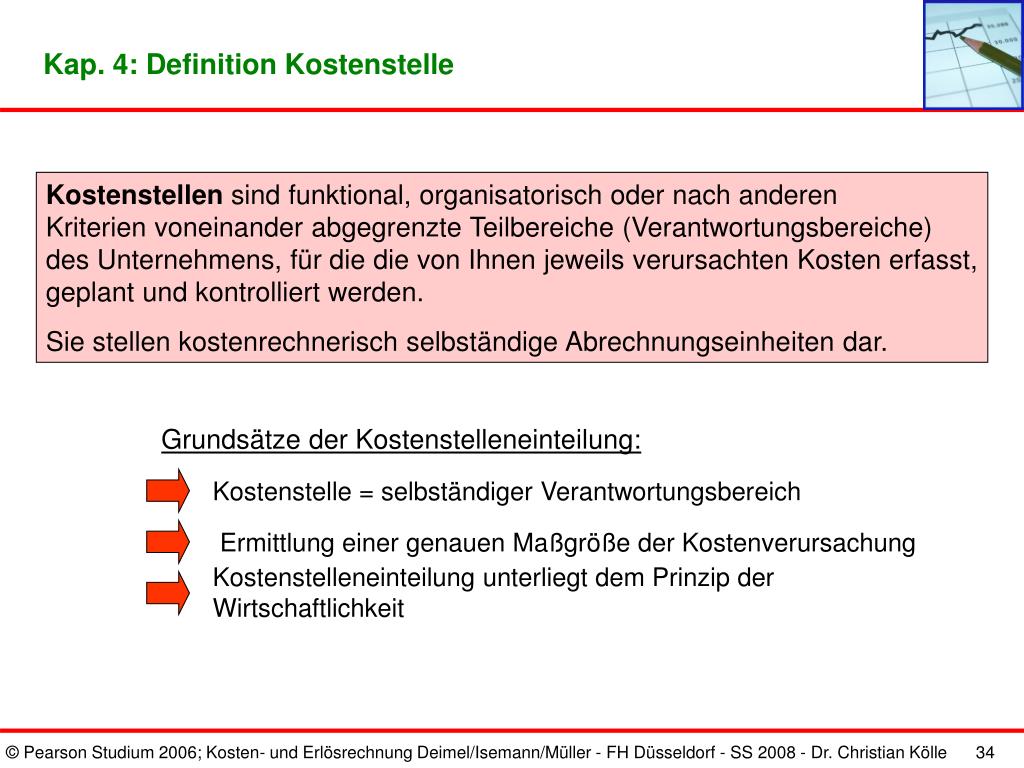 PPT - Kap. 3: Kosten- und Erlösartenrechnung – die ...