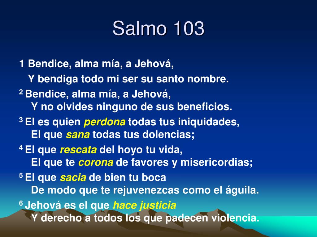 PPT - Salmo 103 PowerPoint Presentation, free download - ID:3613389