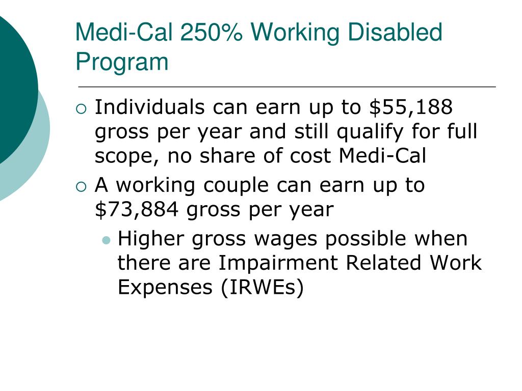 PPT SSA and MediCal Work Incentives Earning and Eliminating Share of Cost PowerPoint