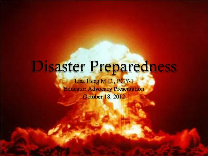 PPT - Disaster Preparedness PowerPoint Presentation, Free Download - ID ...