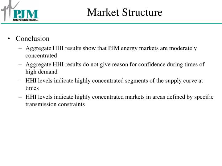 conclusion of market structure
