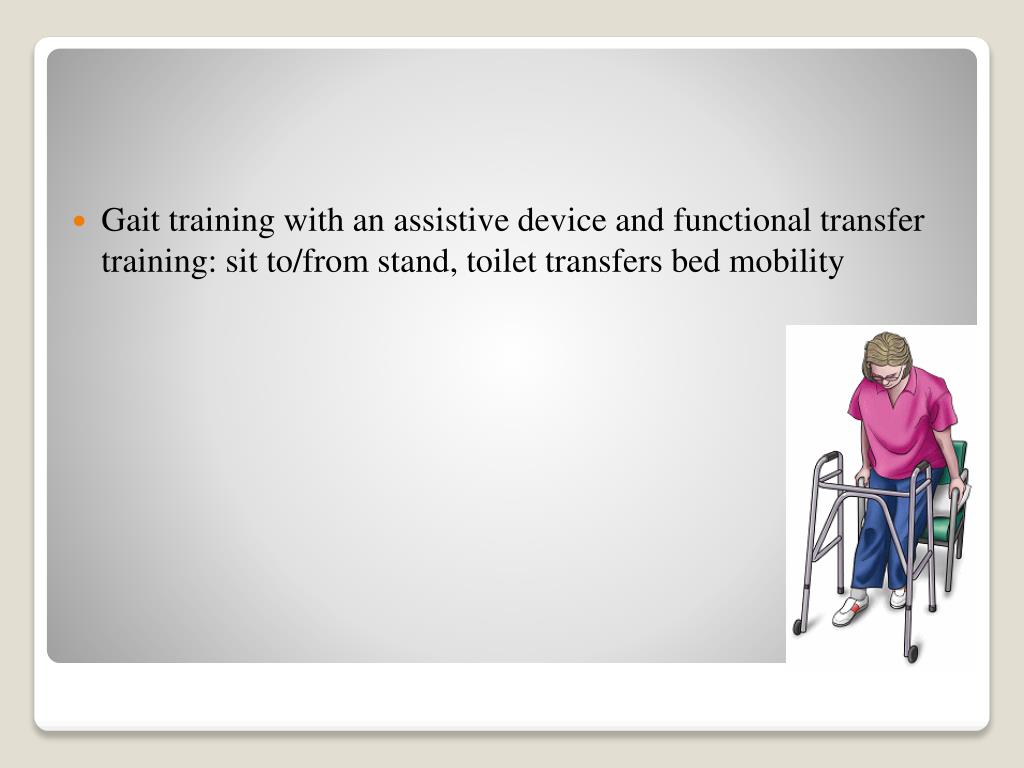 knee total replacement training transfer mobility bed stand sit toilet transfers ppt functional gait powerpoint presentation assistive device slideserve