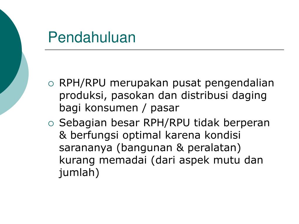 PPT - Panduan Rehabilitasi/Pembangunan RPH & RPU PowerPoint ...