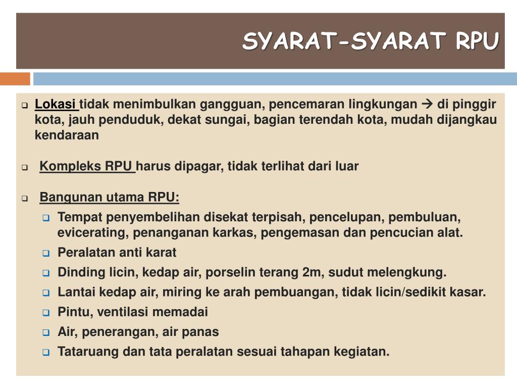 Syarat Rrp PPT - SK MENTERI PERTANIAN No: 557/ Kpts /TN.529/9/1976 PowerPoint ...
