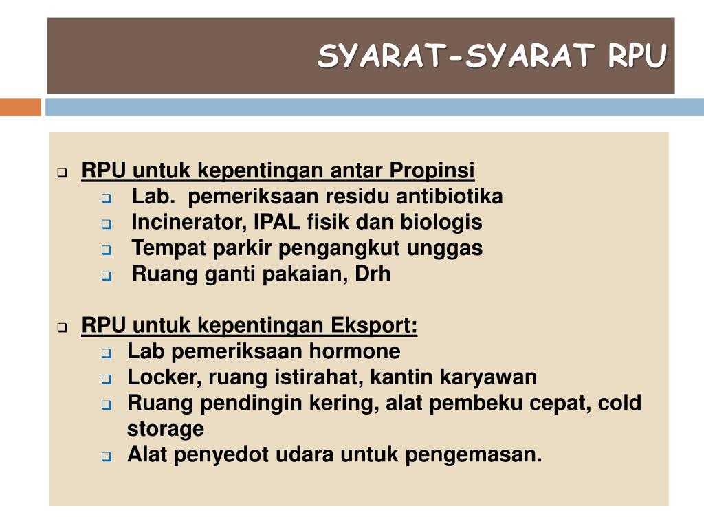 Syarat Rrp PPT - SK MENTERI PERTANIAN No: 557/ Kpts /TN.529/9/1976 PowerPoint ...