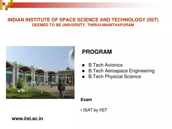 PPT - PROGRAM B.Tech Avionics B.Tech Aerospace Engineering B.Tech ...