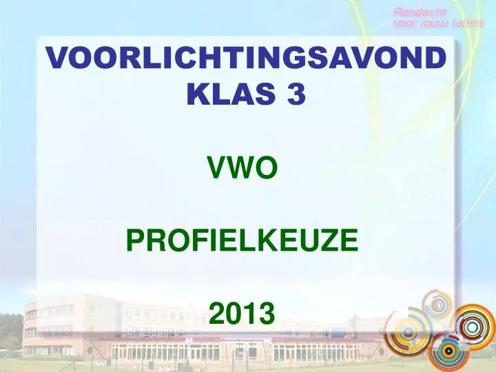 ppt - voorlichtingsavond klas 3 powerpoint presentation - id:3622510