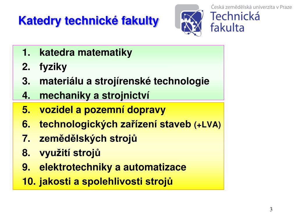 PPT - Česká zemědělská univerzita v Praze PowerPoint Presentation -  ID:3623389