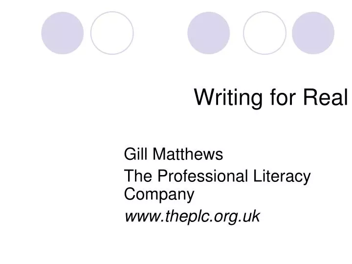 PPT Writing for Real PowerPoint Presentation, free download ID3624732