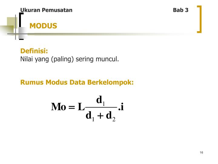 PPT - BAB 3 UKURAN PEMUSATAN PowerPoint Presentation - ID 