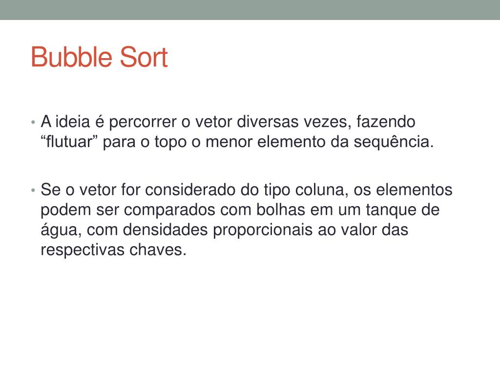 PPT - Algoritmos de ordenação PowerPoint Presentation, free download -  ID:3628141