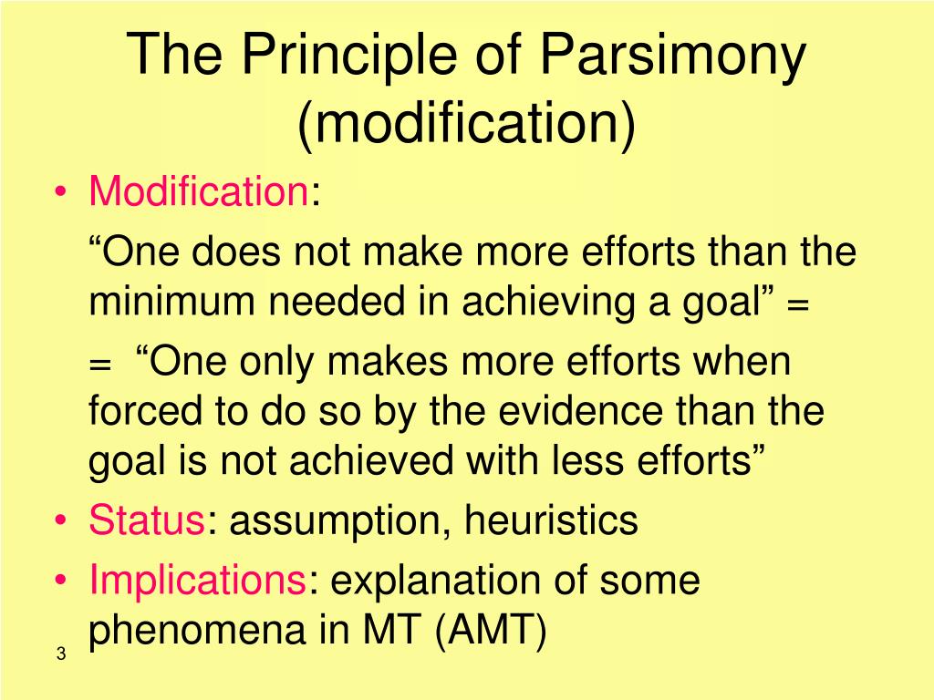 principle of parsimony