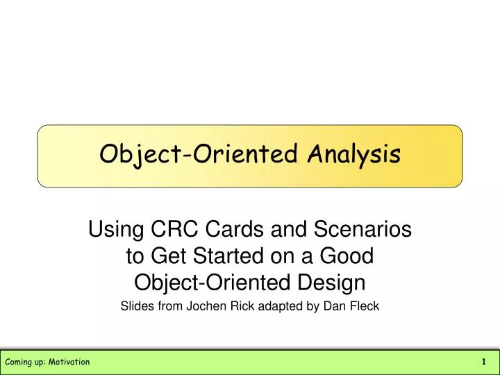 PPT - Object-Oriented Analysis PowerPoint Presentation, free download ...