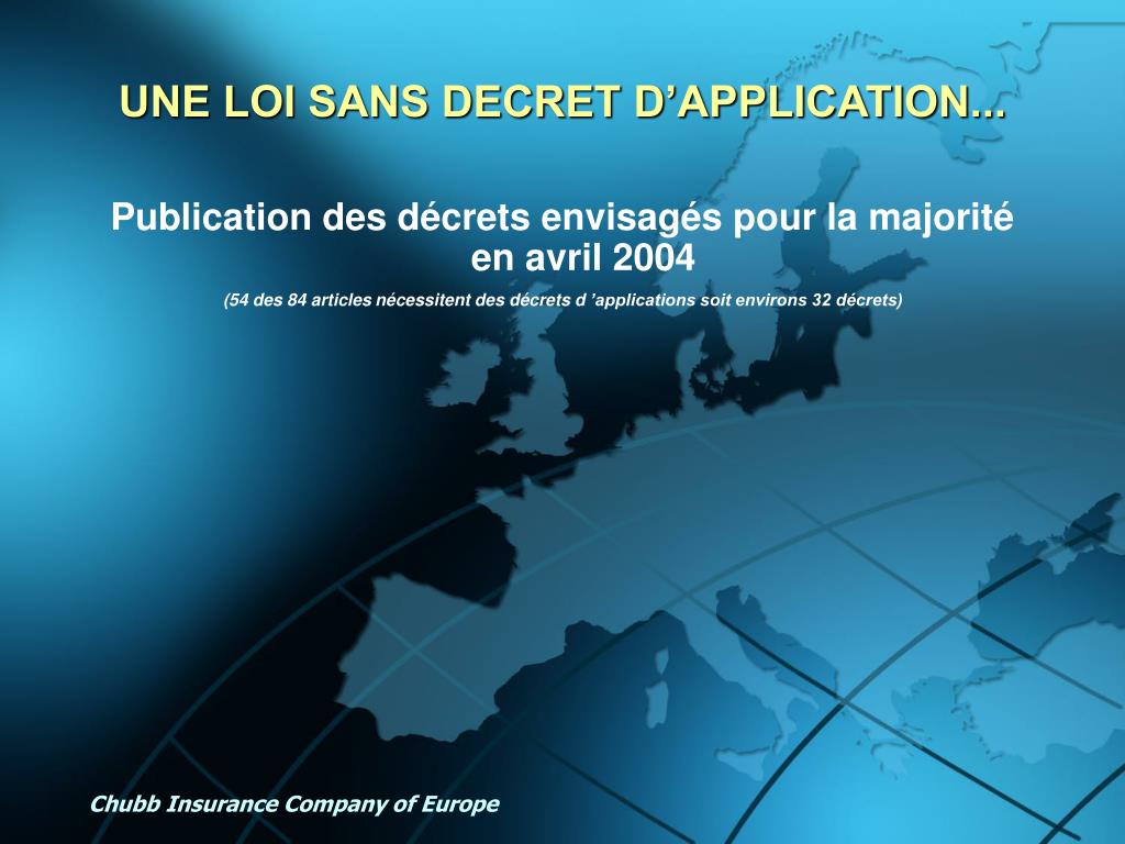 PPT - CHUBB INSURANCE COMPANY OF EUROPE PowerPoint Presentation, free