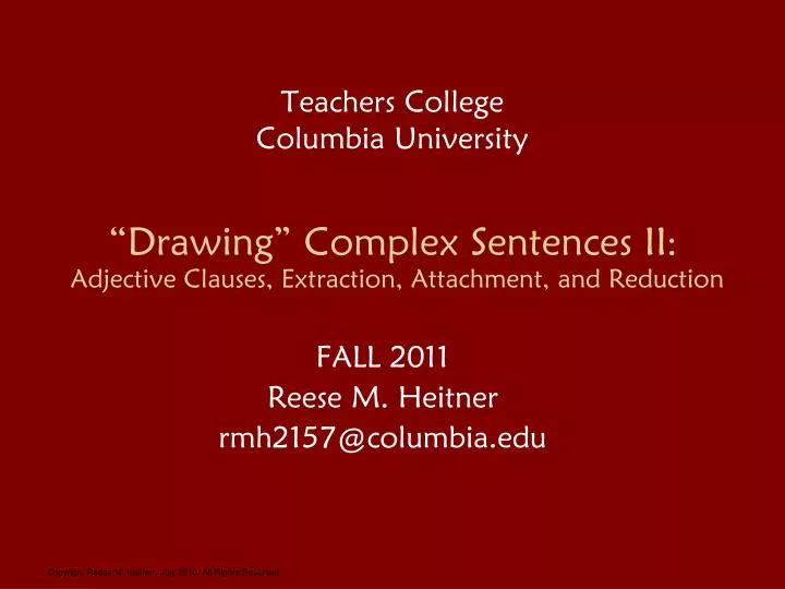 PPT Teachers College Columbia University PowerPoint Presentation