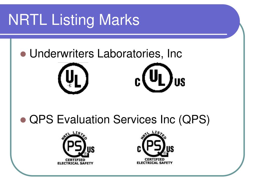 Mark list. Underwriters Laboratories. Ul (Underwriters Laboratories).