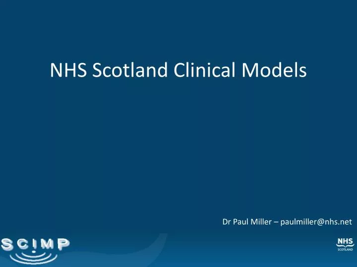 nhs scotland clinical models n.
