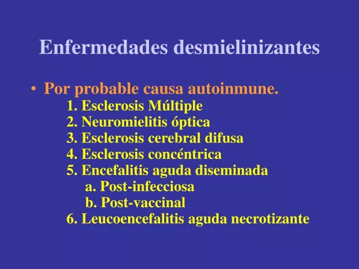 enfermedades desmielinizantes