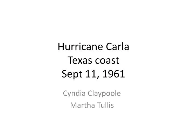 hurricane carla texas coast sept 11 1961 n.