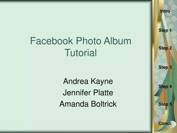 facebook photo album tutorial n.