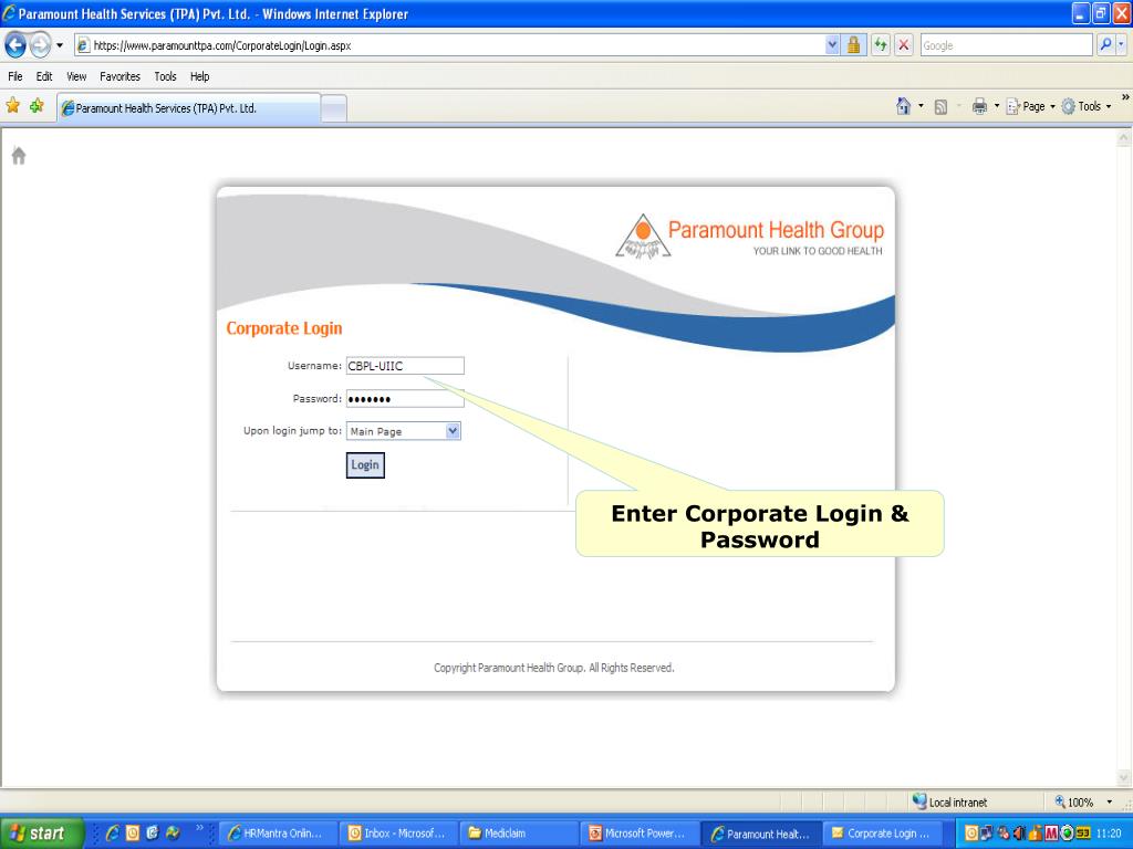 PPT PARAMOUNT HEALTH SERVICES (TPA) PVT LTD PowerPoint Presentation