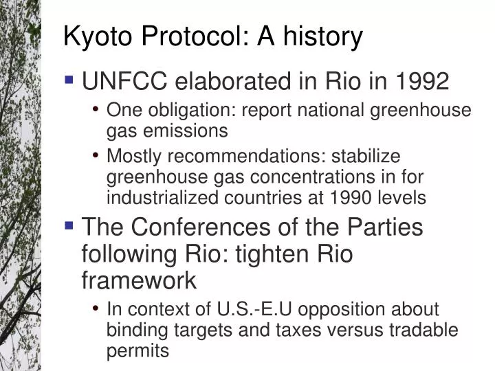 Ppt Kyoto Protocol A History Powerpoint Presentation Free Download Id