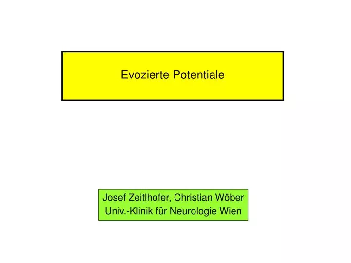 Ppt Evozierte Potentiale Powerpoint Presentation Free Download