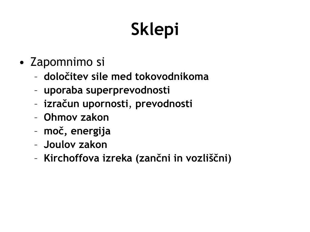PPT - Sklepi PowerPoint Presentation, free download - ID:3639711