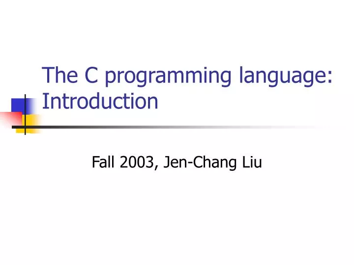 the c programming language introduction n.