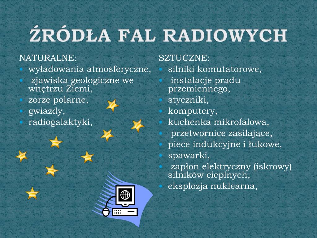 Fale Radiowe Znalazły Zastosowanie M In W Gps I Mikrofalówkach PPT - FALE RADIOWE I MIKROFALE PowerPoint Presentation, free download