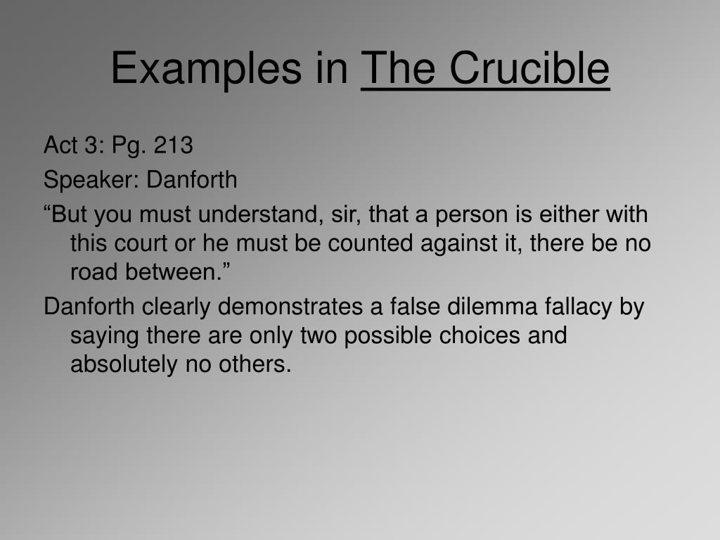 antithesis examples in the crucible
