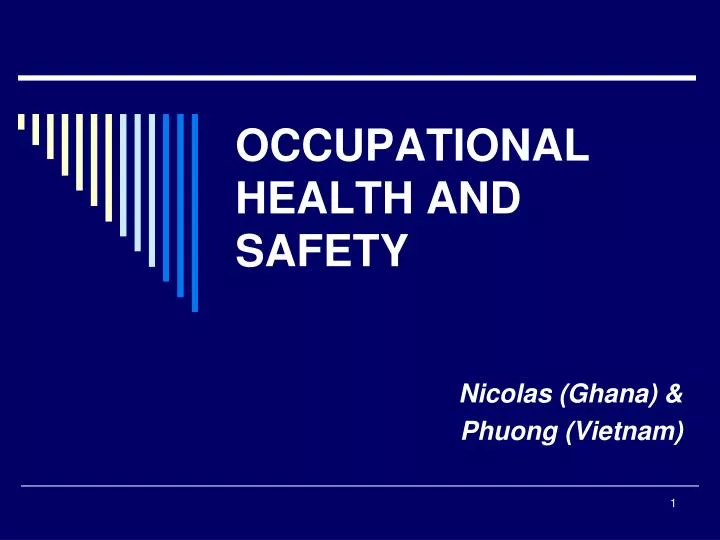 occupational health and safety n.