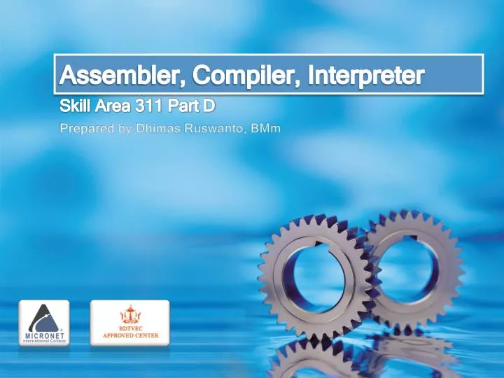 assembler compiler interpreter n.